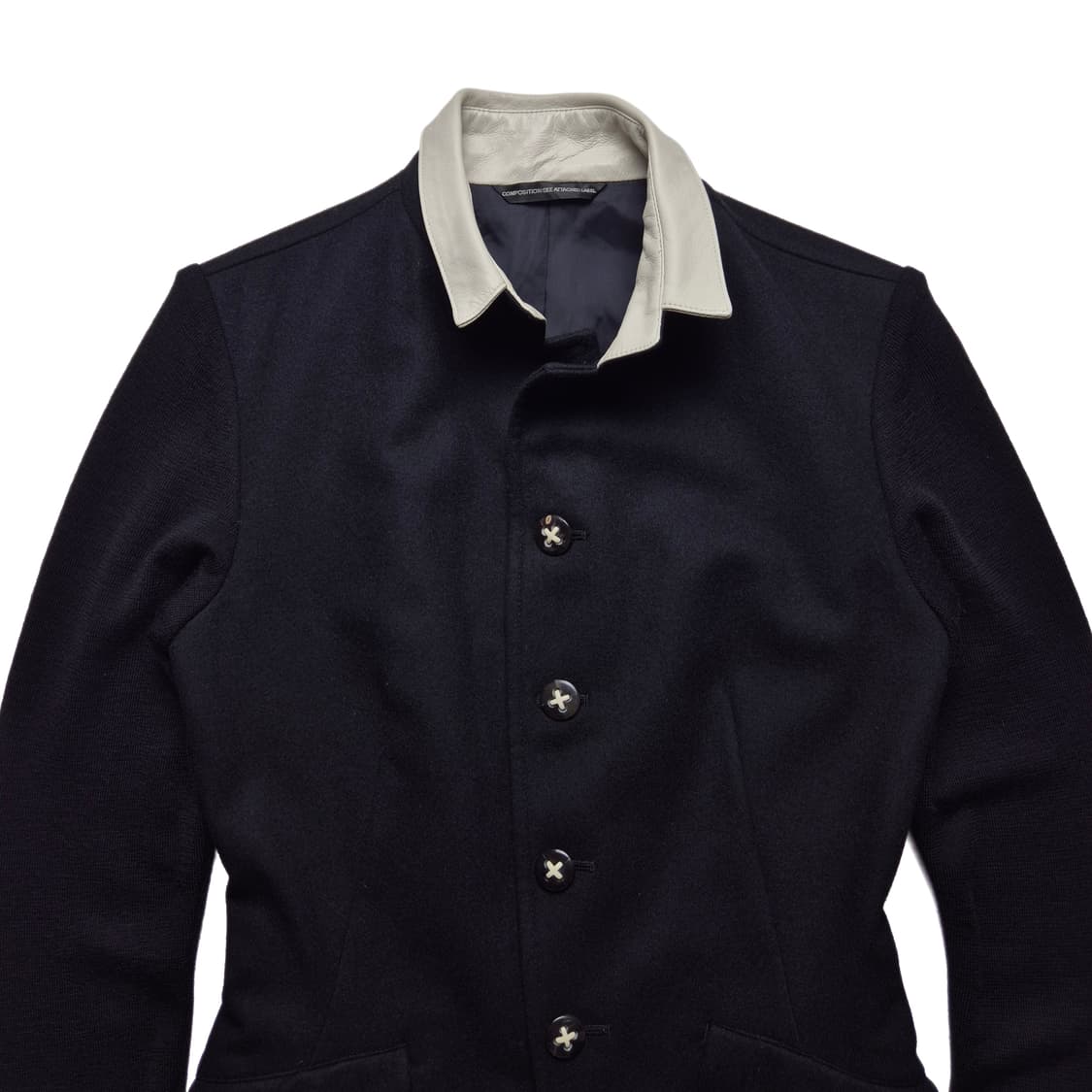 [1] 요지야마모토 와이즈 레더카라 울자켓 상품이미지3