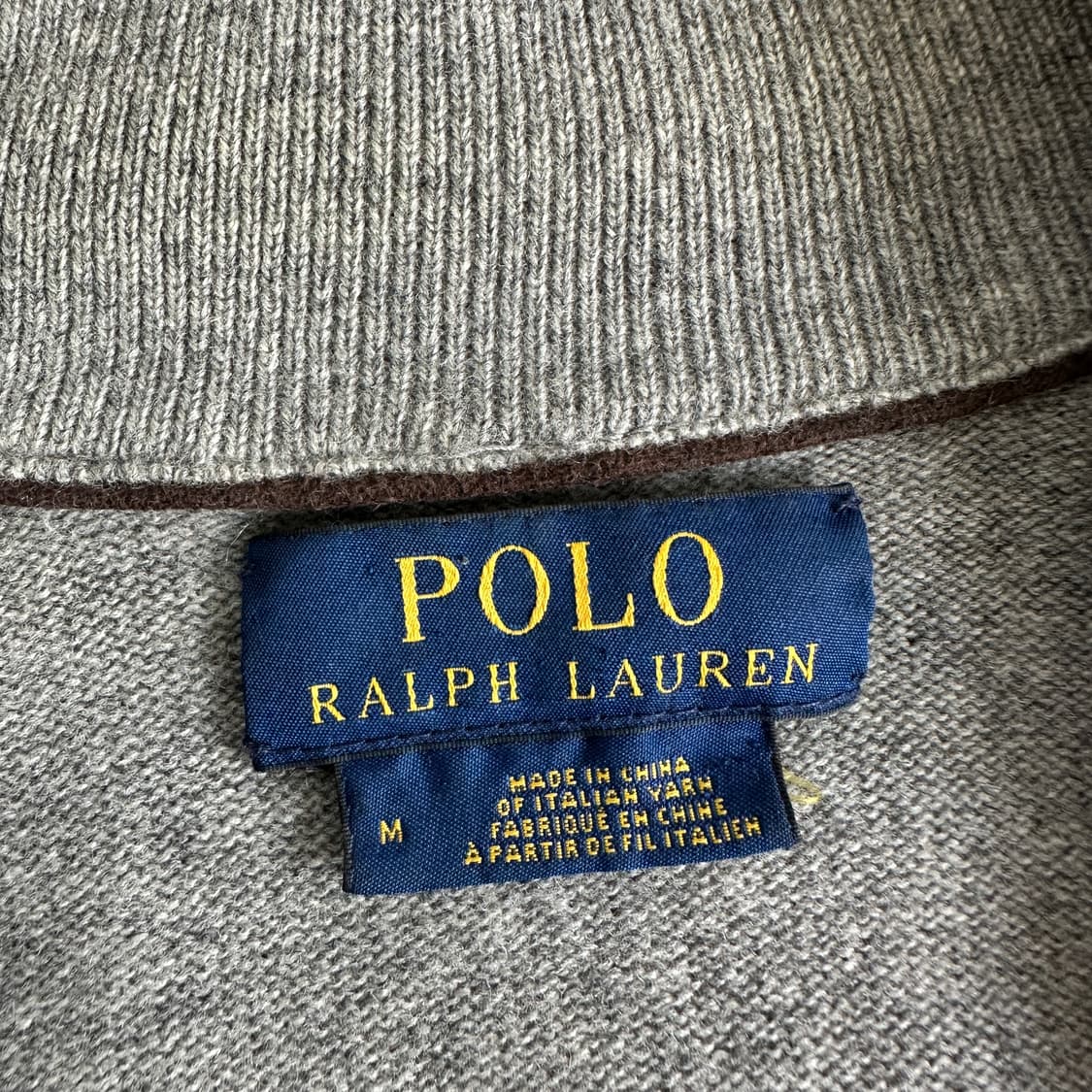 Polo 폴로 랄프로렌 신형 메리노울 스웨이드 엘보우 쿼터 집업 니트 상품이미지6