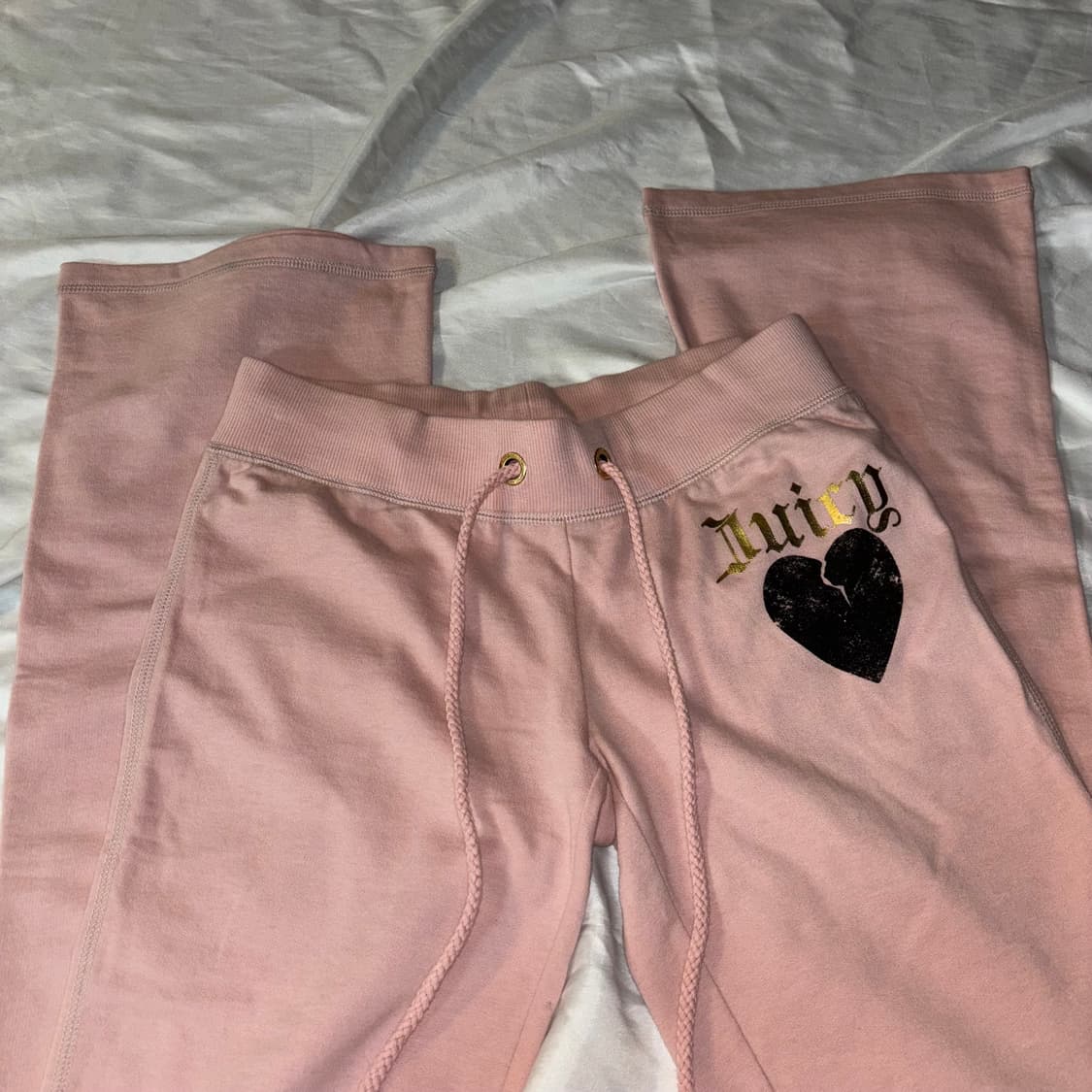 쥬시꾸뛰르 부츠컷 핑크 트레이닝 팬츠 상품이미지4