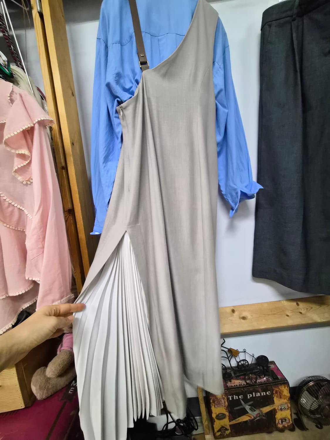 rienda 수입명품 플리츠 언발 원피스 상품이미지7