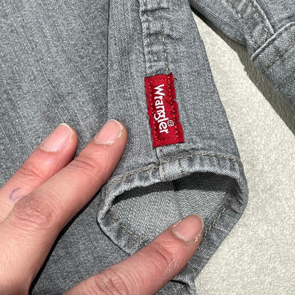 랭글러 그레이 데님셔츠 s09041 상품이미지5