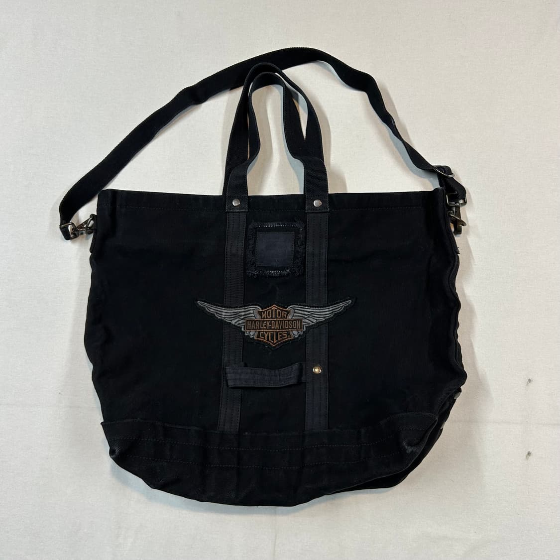 할리데이비슨 캔버스 토트백 숄더백 2way 가방 블랙 상품이미지1