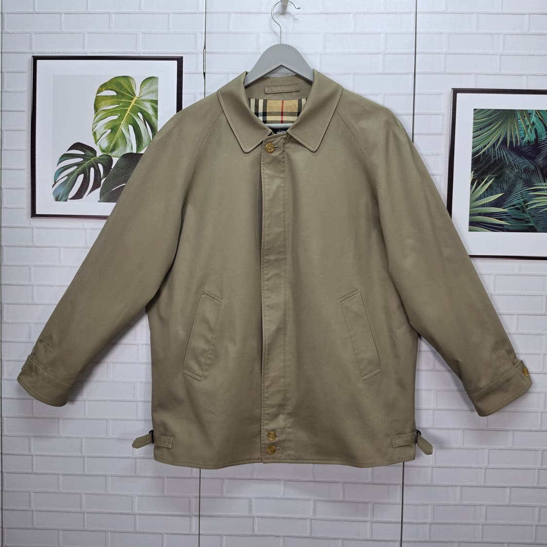 90s 버버리 런던 노바체크 블루종 자켓 105~110사이즈 상품이미지1