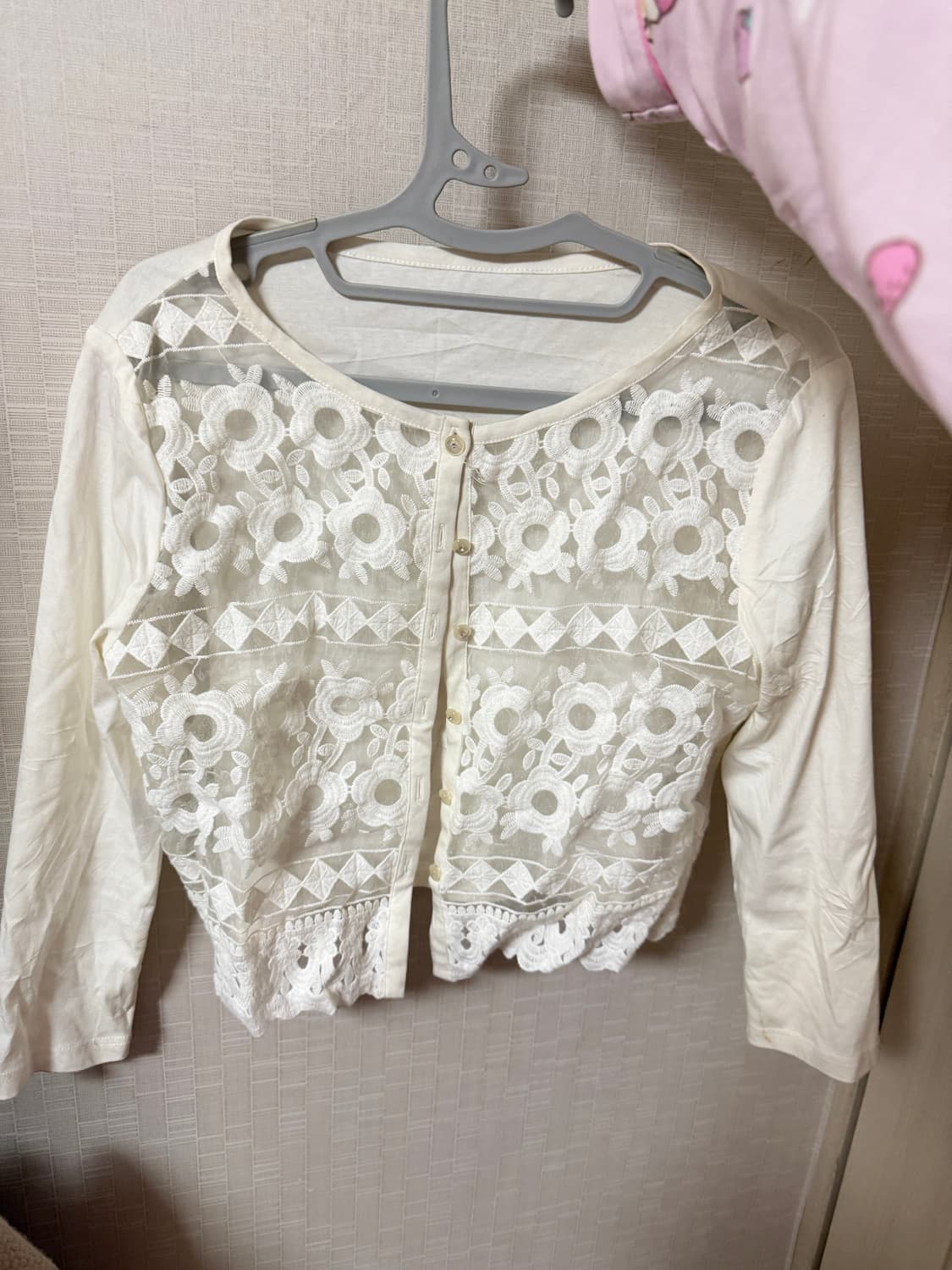화이트 레이스 가디건 빈티지 모리걸 히메갸루 러블리 상품이미지1