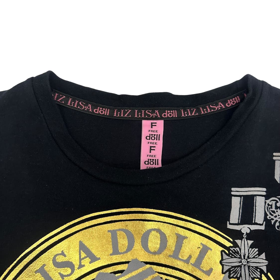 Liz Lisa, Gold Girl Printing Black T-Shi 상품이미지6