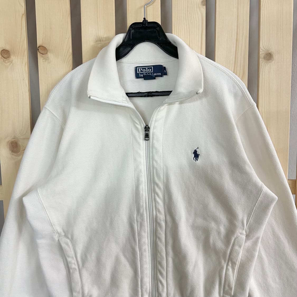 (L) 폴로 랄프로렌 아이보리 코튼 집업 상품이미지3