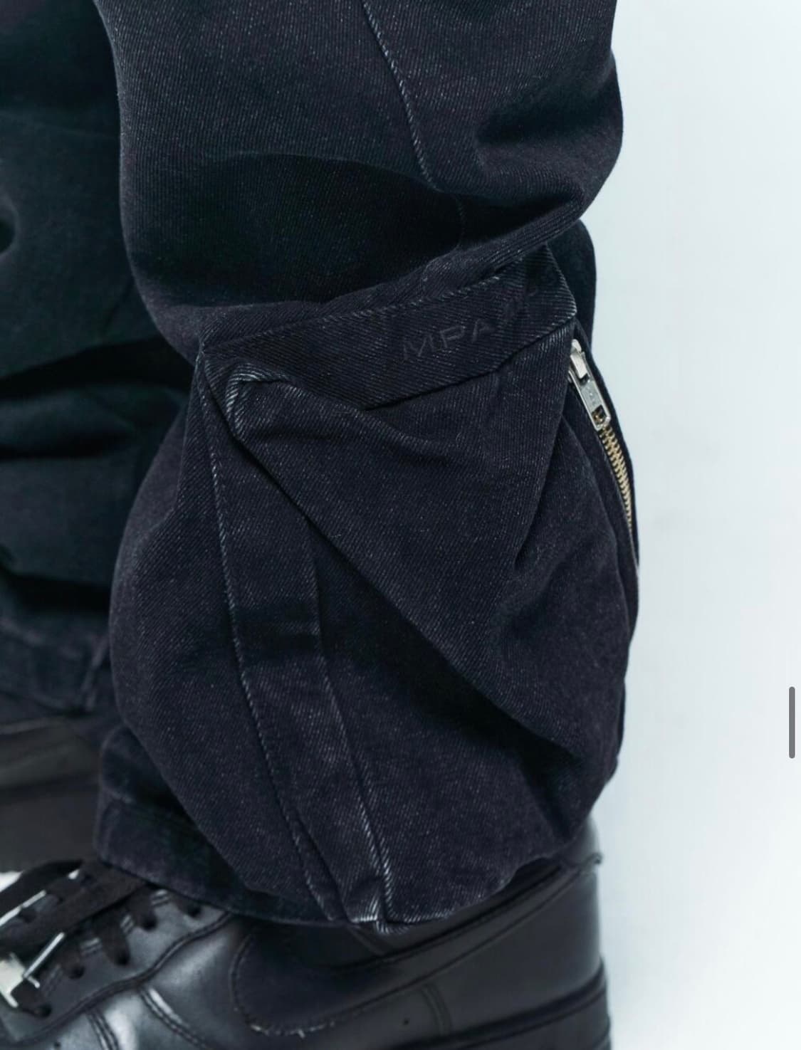 플라스틱프로덕트 MPa 카고 흑청 팬츠 블랙 m 상품이미지3