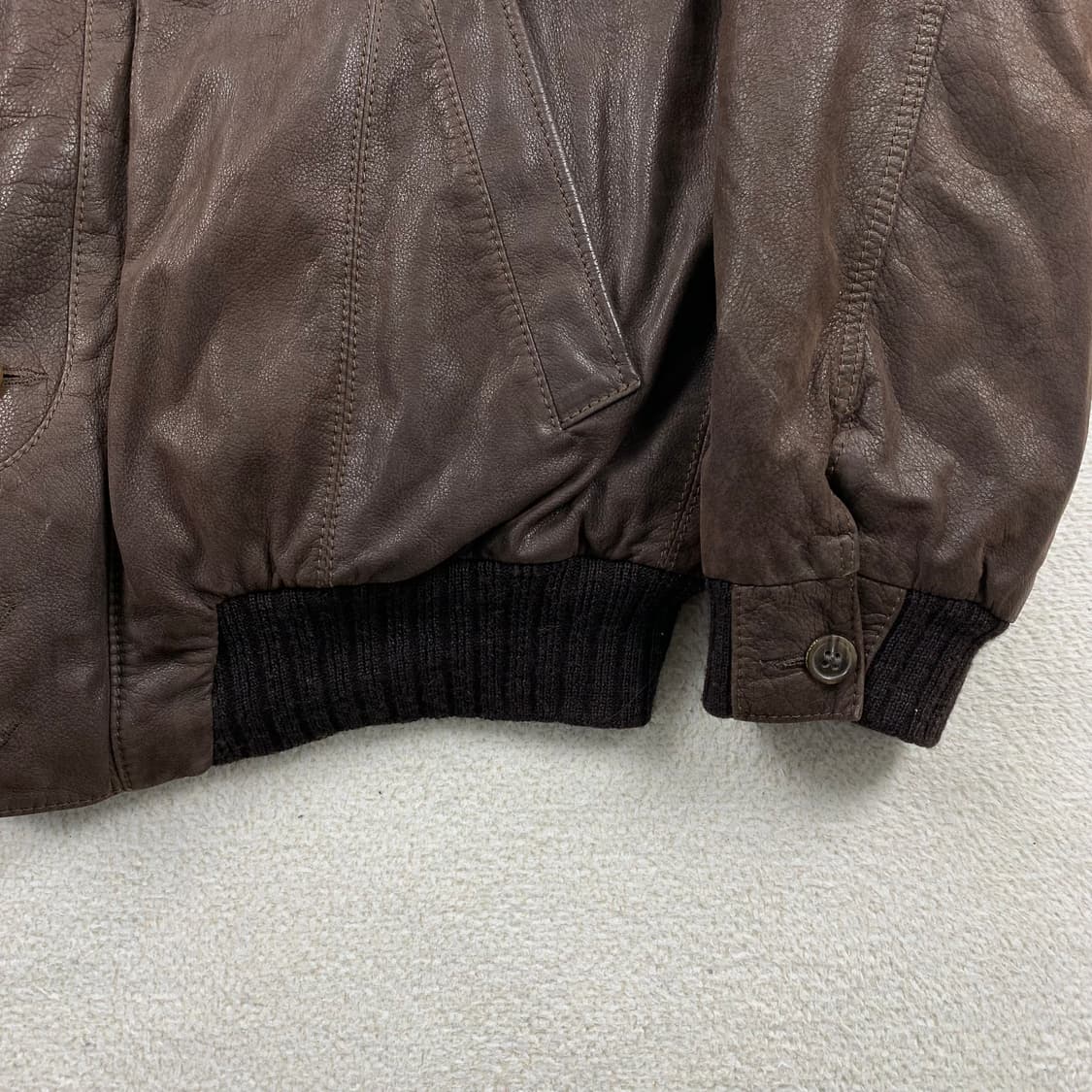 REIHER 독일제 빈티지 브라운 레더 봄버 자켓  상품이미지5