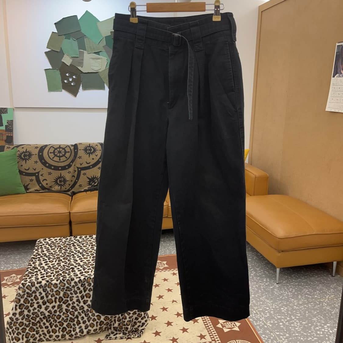 유니클로 U 모던시크 벨티드 핀턱 코튼팬츠 64 C09405 상품이미지3