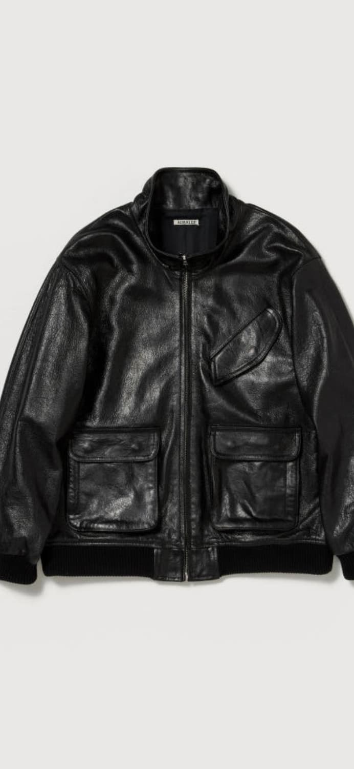 오라리 램 레더 블루종 상품이미지1