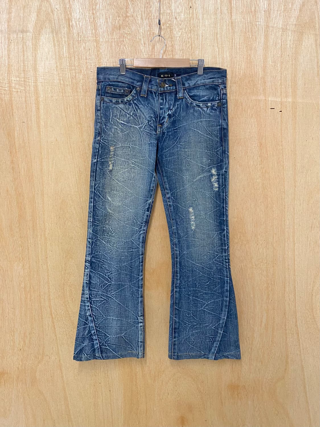 VTG hard washed boots cut denim 상품이미지1