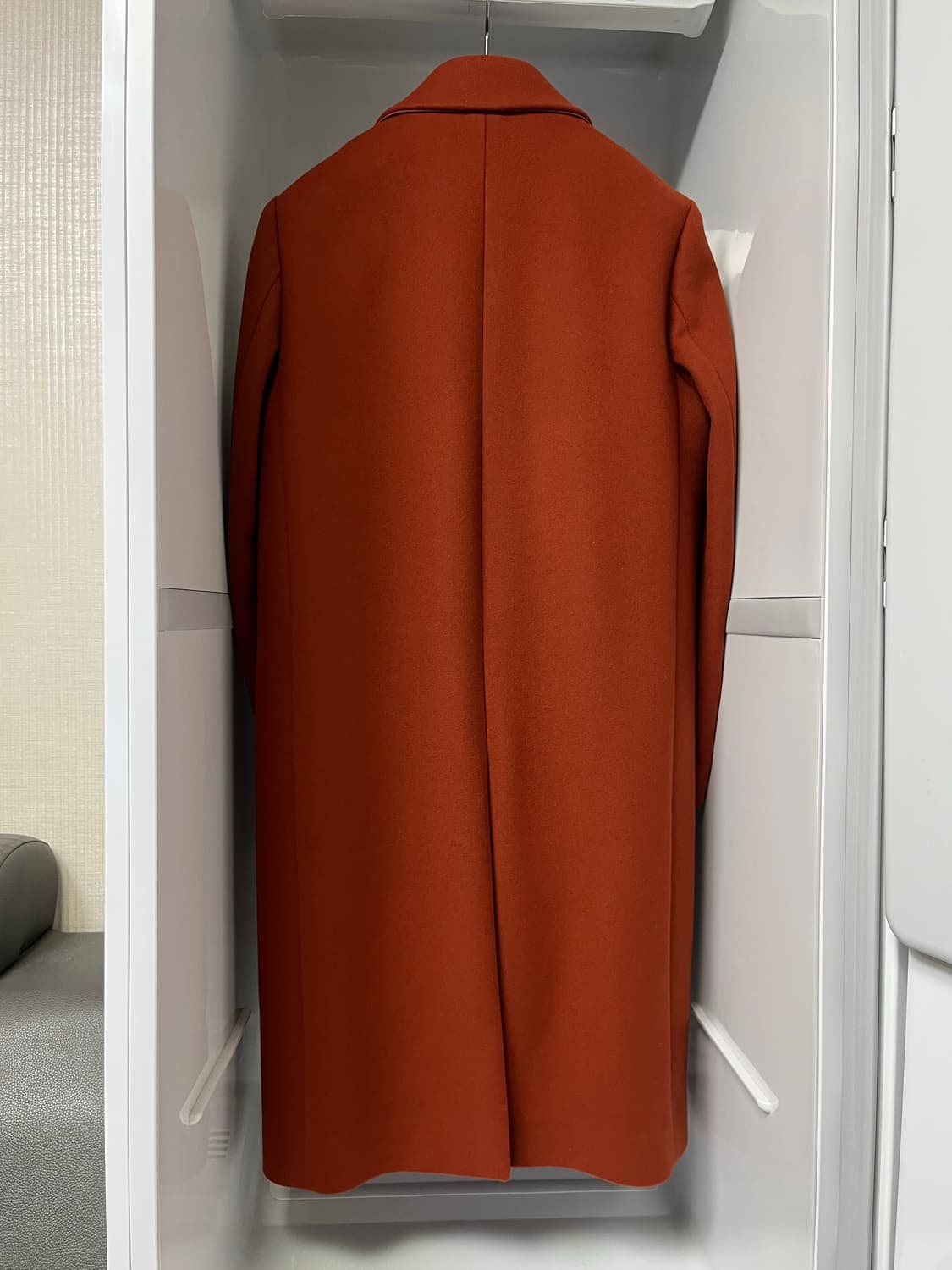 우영미 오렌지 캐시미어 오버핏 코트 44사이즈 상품이미지2