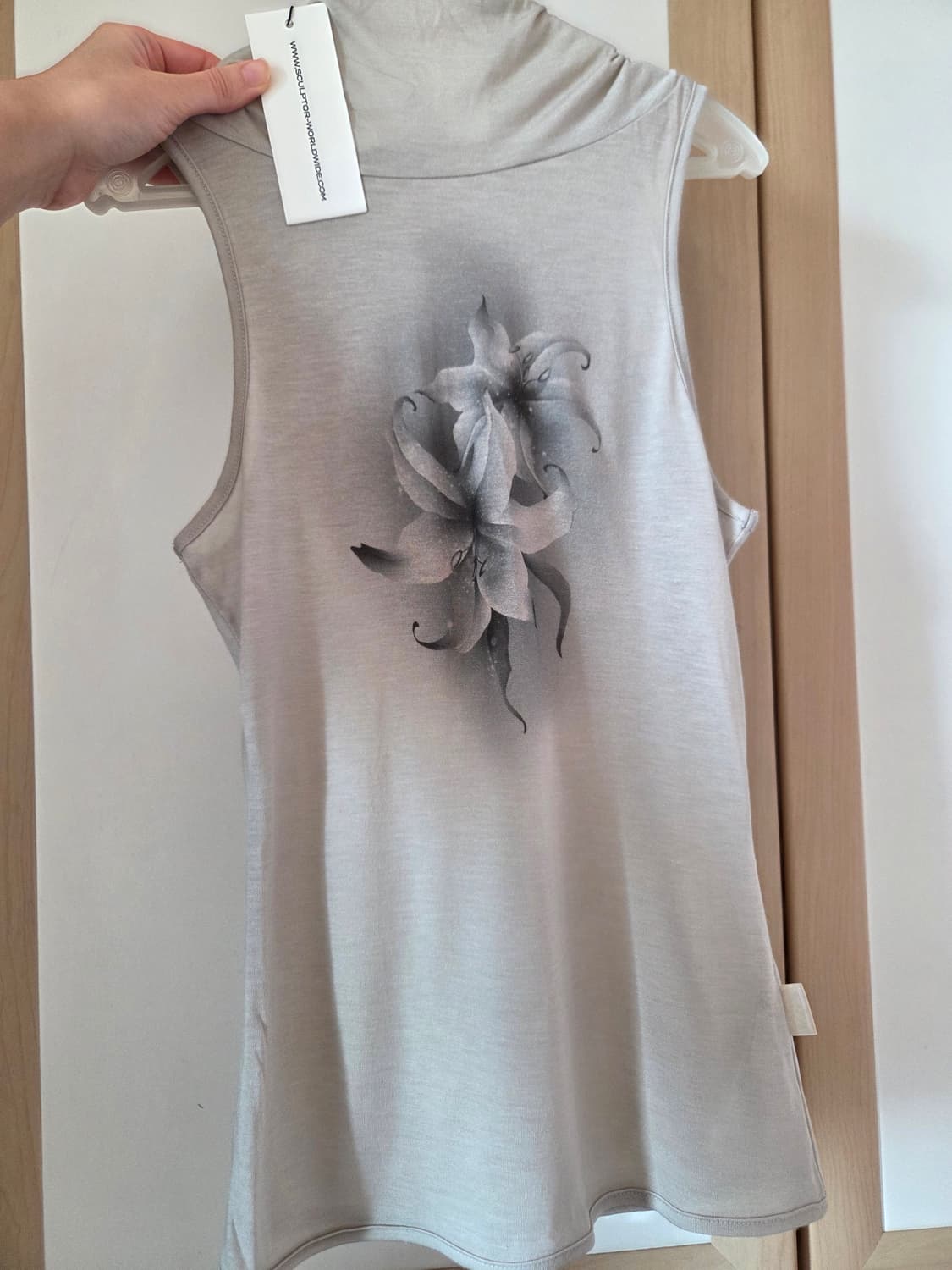 스컬프터 Cowl Sleeveless Hoodie Natural 상품이미지2