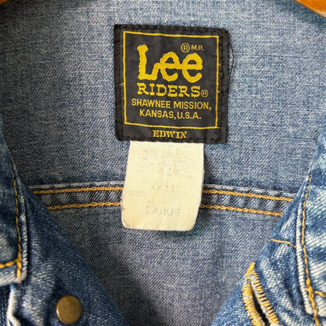 (L)90s Lee 리 0411 데님 트러커 자켓 상품이미지3