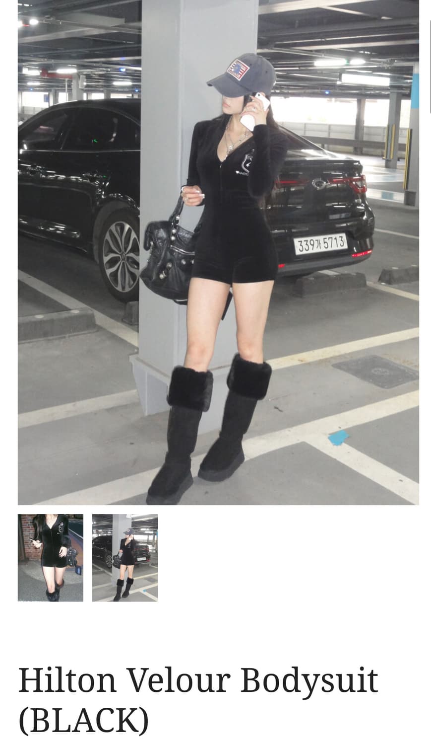 (엔넘파)엔젤넘버555 바디수트 블랙 S사이즈 상품이미지2