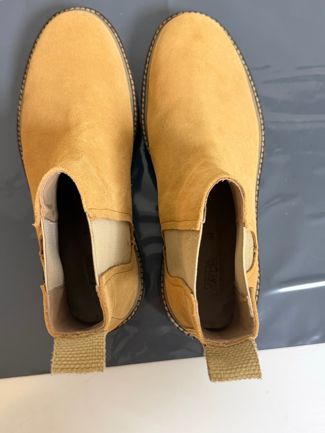 ZARA 스웨이드 첼시 부츠 41 베이지 상품이미지2