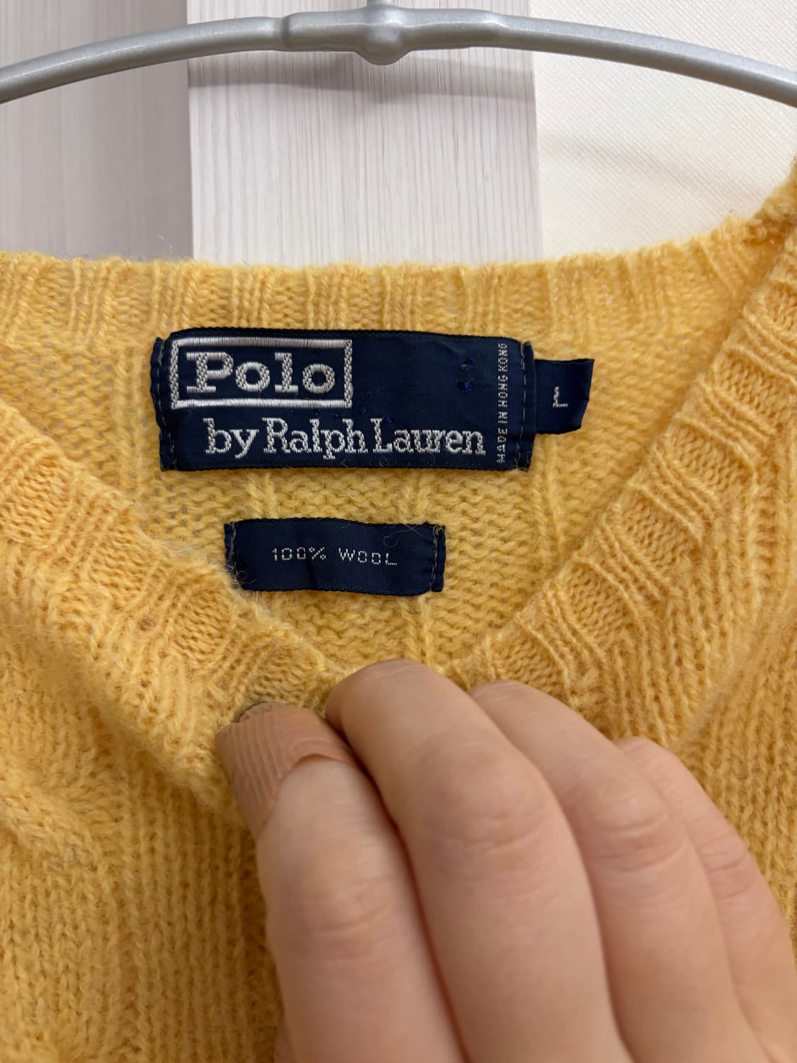 폴로 랄프로렌 100% 울니트 남성 라지 상품이미지2