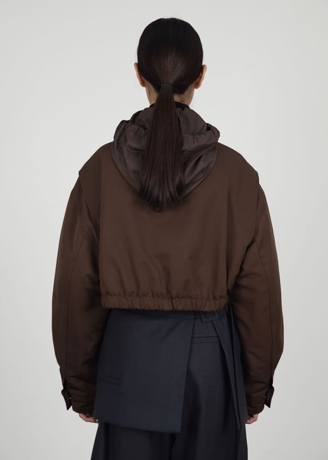 아모멘토 PADDED HOODED CROP JUMPER 상품이미지8