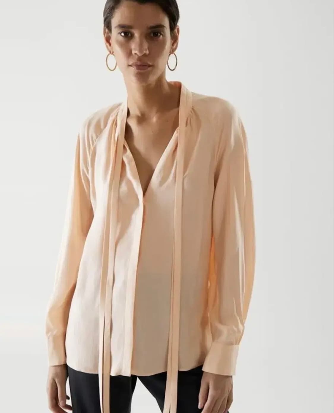 코스 COS 타이 블라우스 튜닉탑 상품이미지1