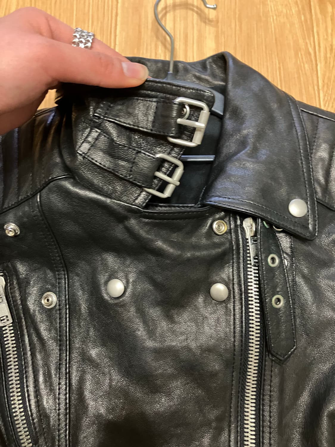 vtg  punk mood leather rider jacket 상품이미지2
