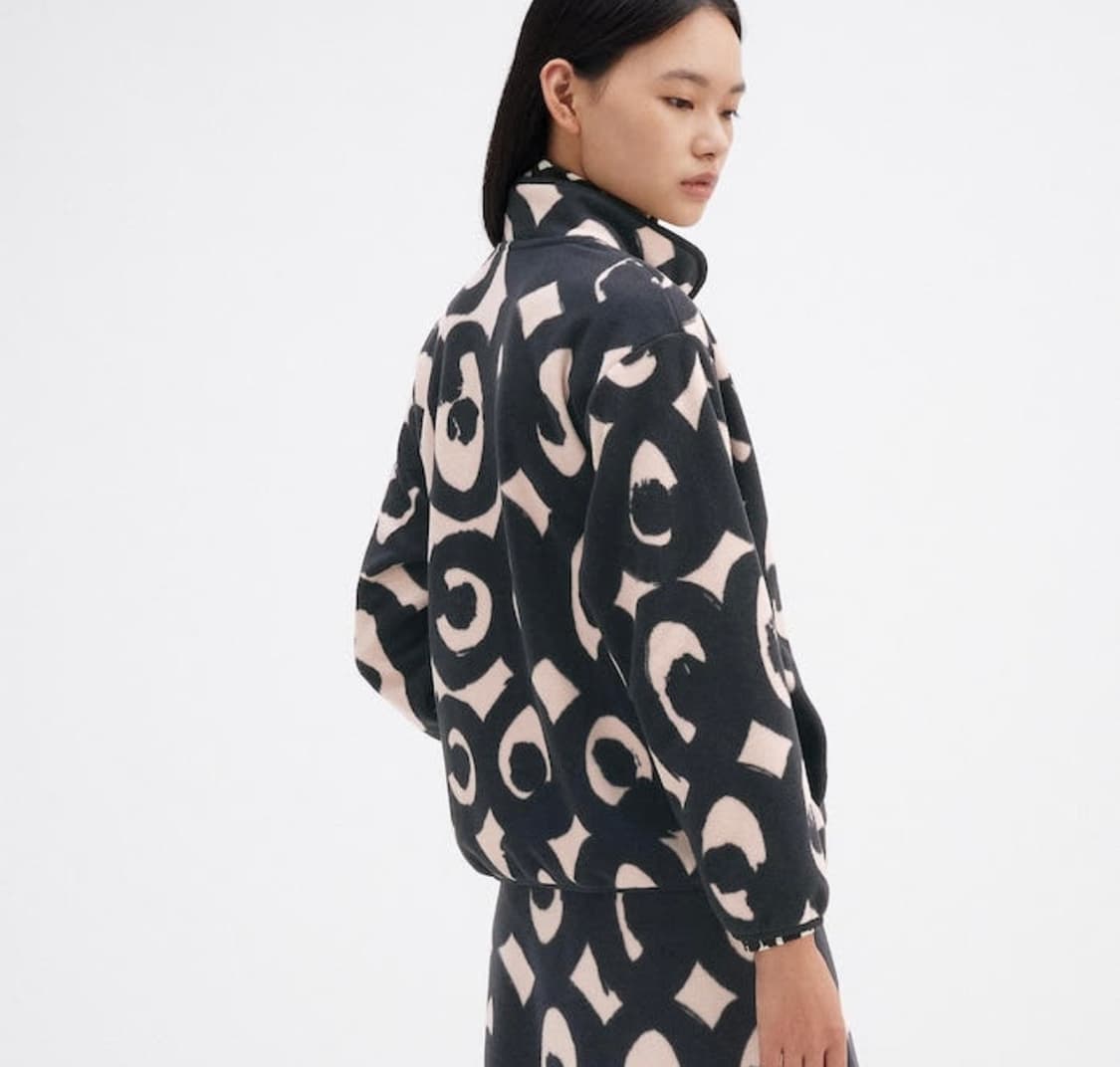 유니클로 마리메꼬 콜라보 플리스 풀 지퍼 재킷S 상품이미지3