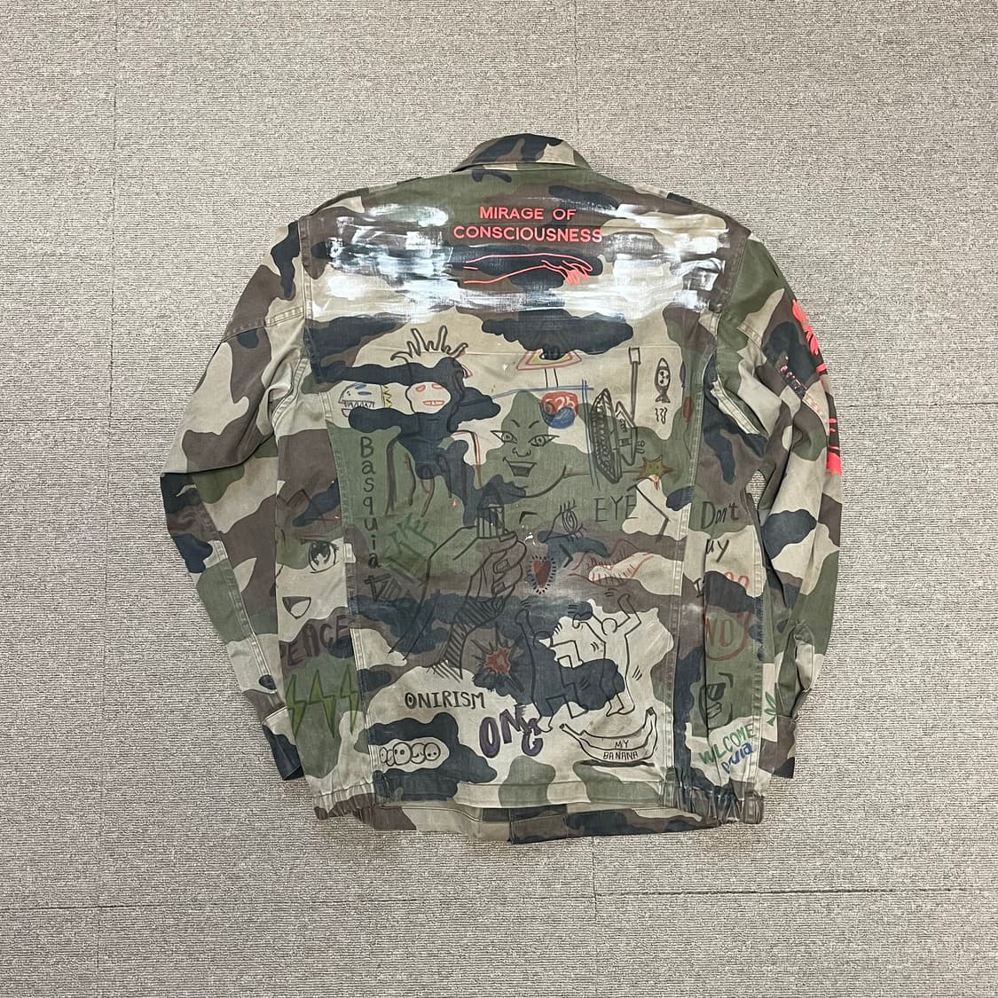 빈티지 페인팅 리메이크 프랑스군 야상 밀리터리 자켓 상품이미지3