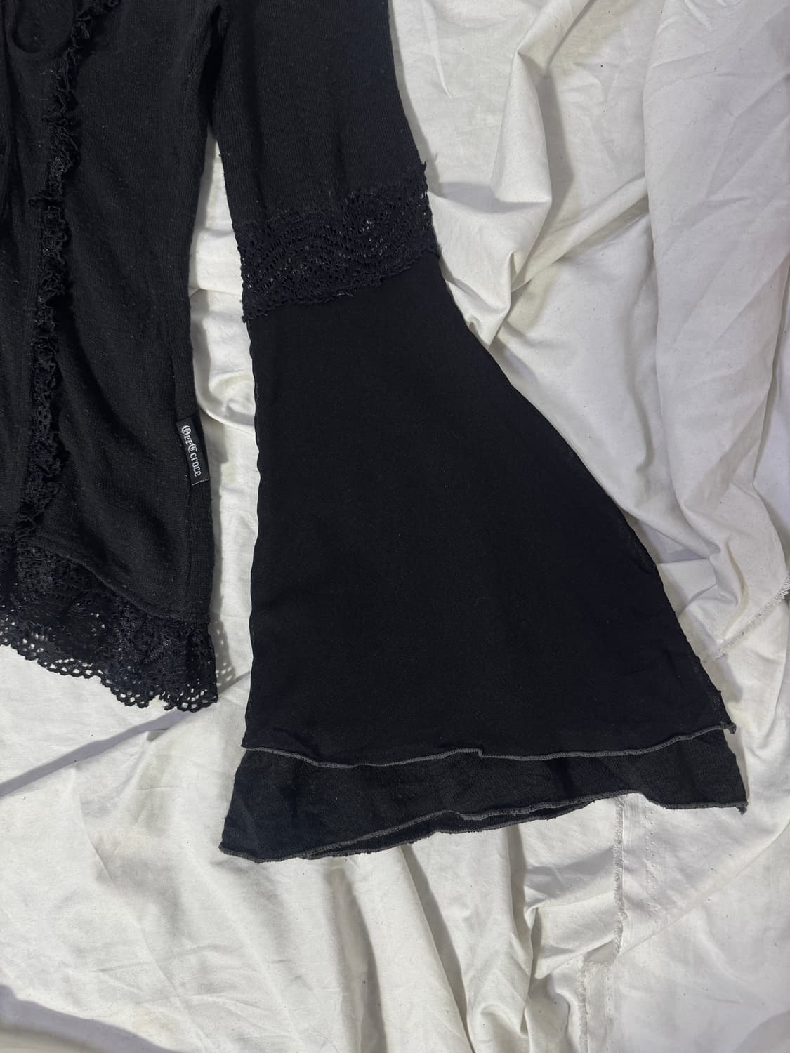 Ozz croce 레이스업 코르셋 니트 탑 y2k 고딕 오즈온 상품이미지7