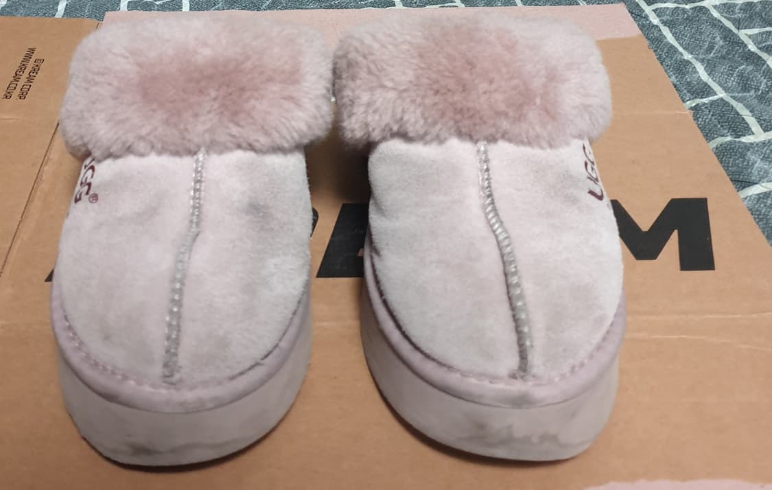 어그 호주 DK 플랫폼 밴딩 양털 슬리퍼 핑크 EU37~38 상품이미지1