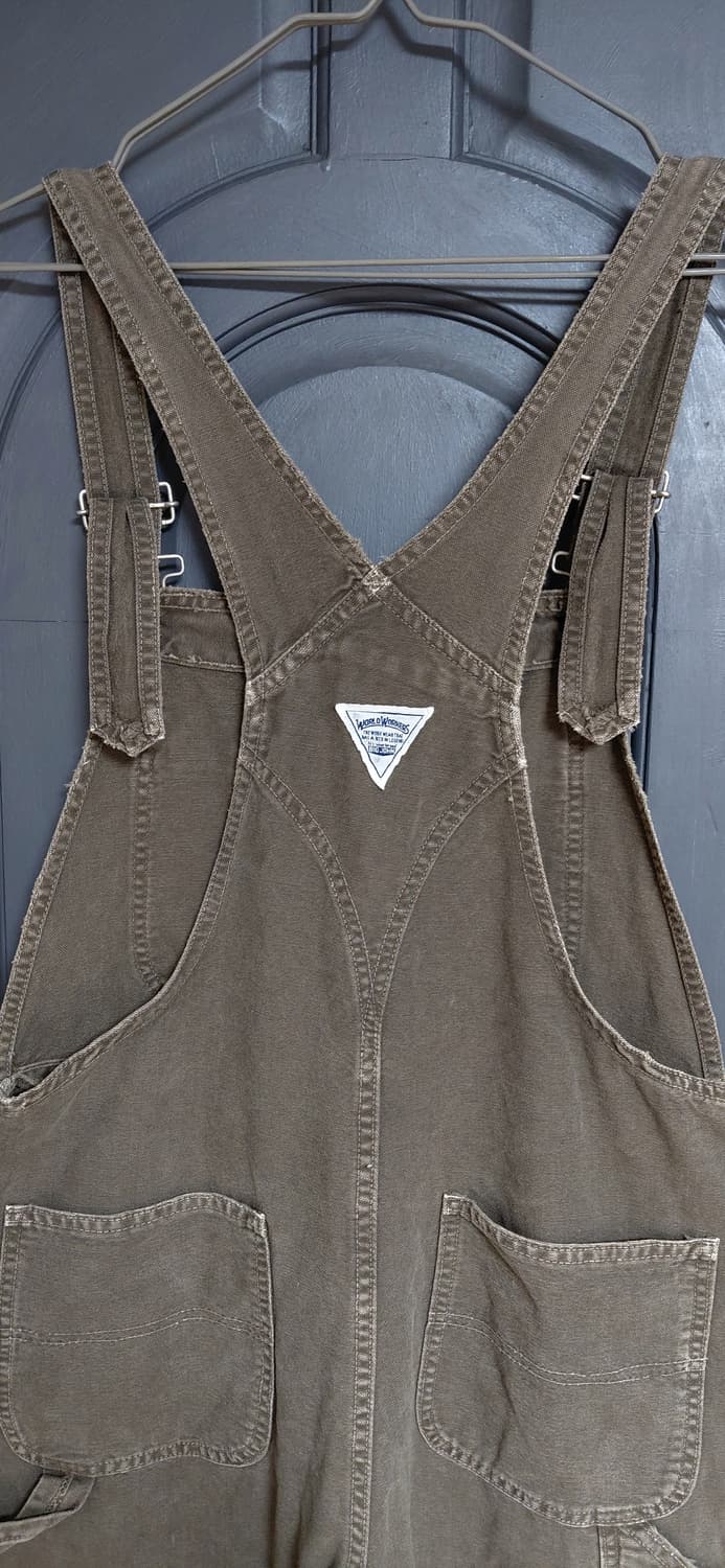 World Workers 월드워커스 카키 멜빵바지 상품이미지7