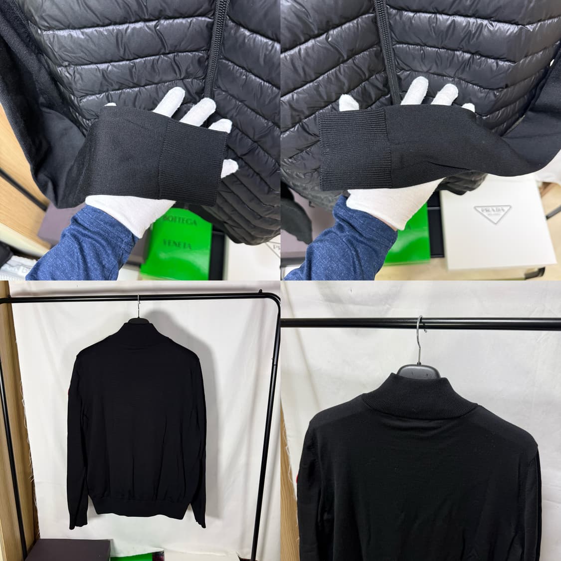 캐나다구스 하이브릿지 패커블 니트패딩 자켓 블랙 상품이미지4