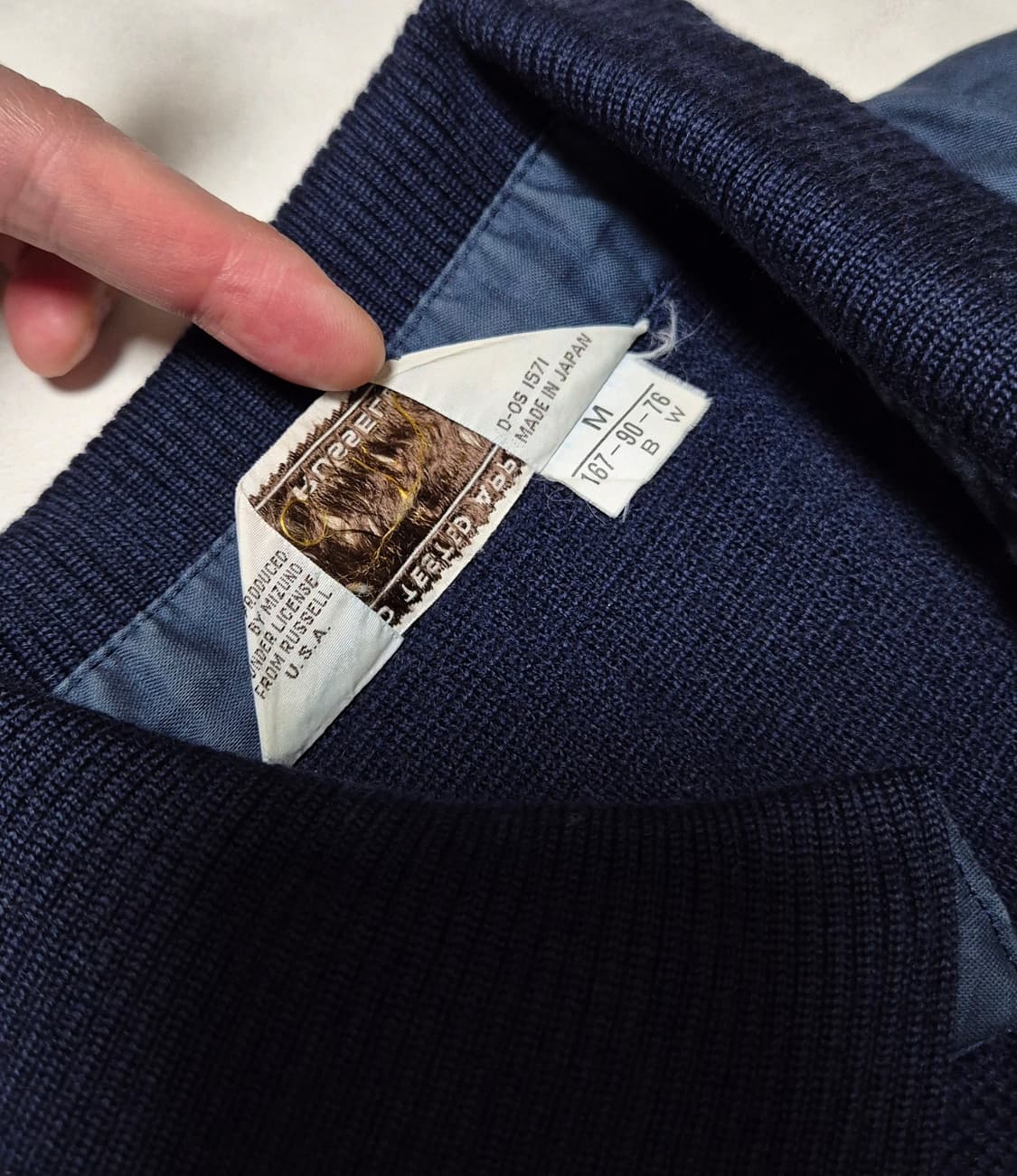 90s Russell 러셀 애슬레틱 니트자켓 상품이미지4