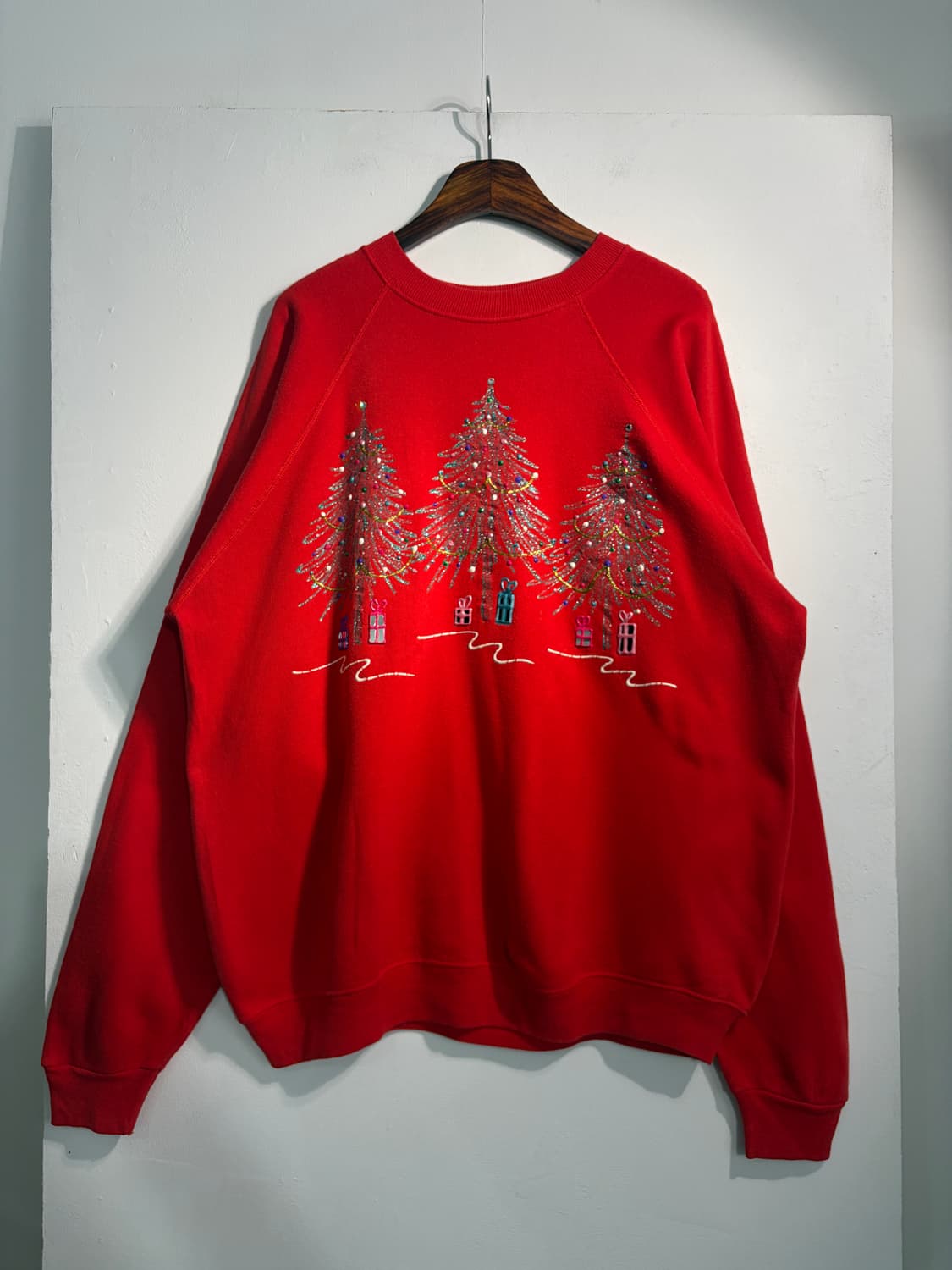 [L~XL] U.S.A. 크리스마스 어글리니트 트리 스웻셔츠 맨투맨  상품이미지1