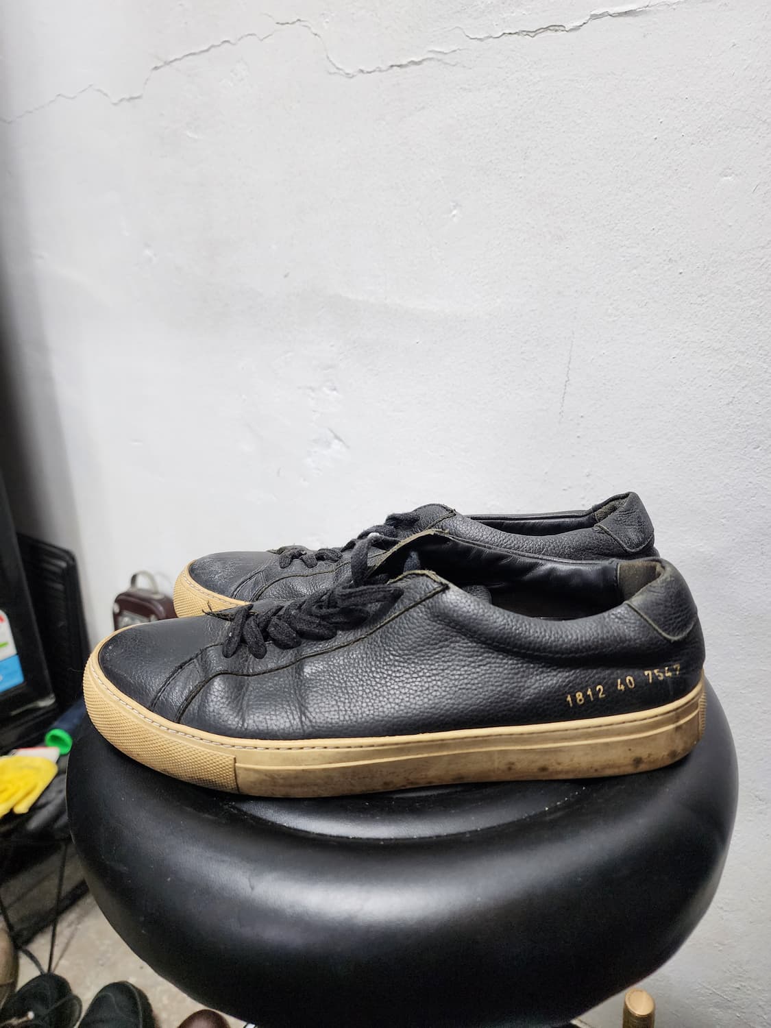 커먼프로젝트 블랙 레더 스니커즈 상품이미지2
