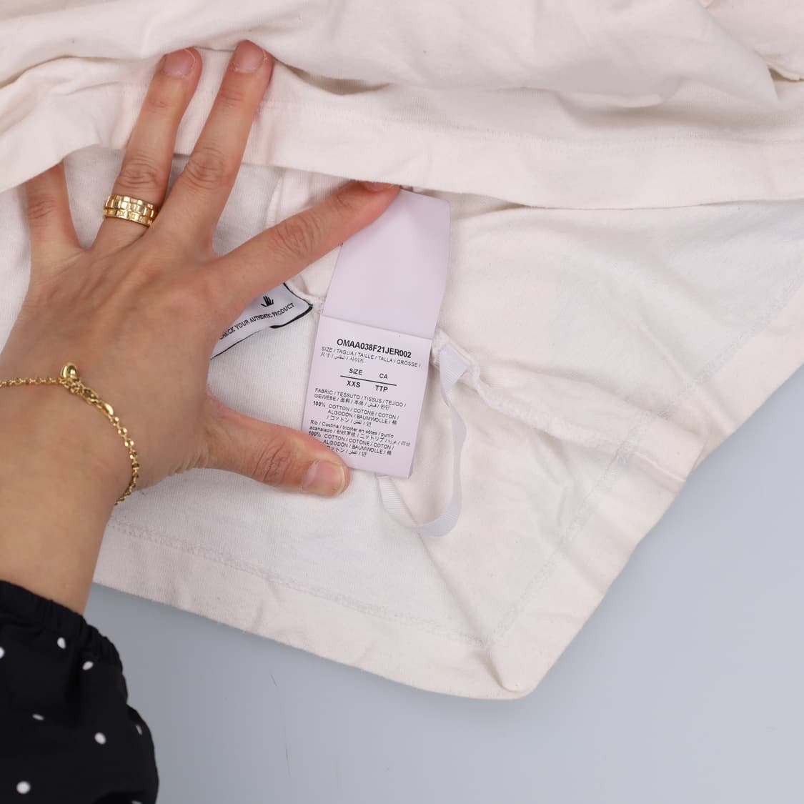 XXS 오프화이트 프린팅 반팔티 0327H1 상품이미지6