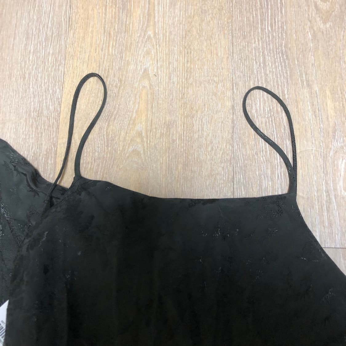 자라 다크 그린 카키 자카드 맥시 드레스 롱 원피스 레이어드 슬리브리스 상품이미지4