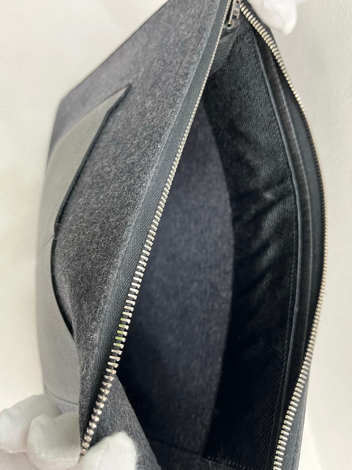 에르메스 블랙 펠트 가죽 클러치 파우치 상품이미지5