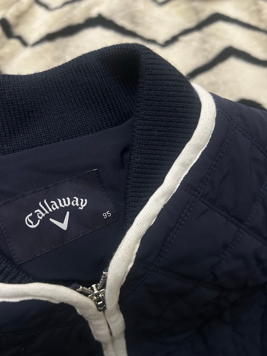 [M]캘러웨이 골프 심플 롱 퀄팅 자켓/네이비 상품이미지6