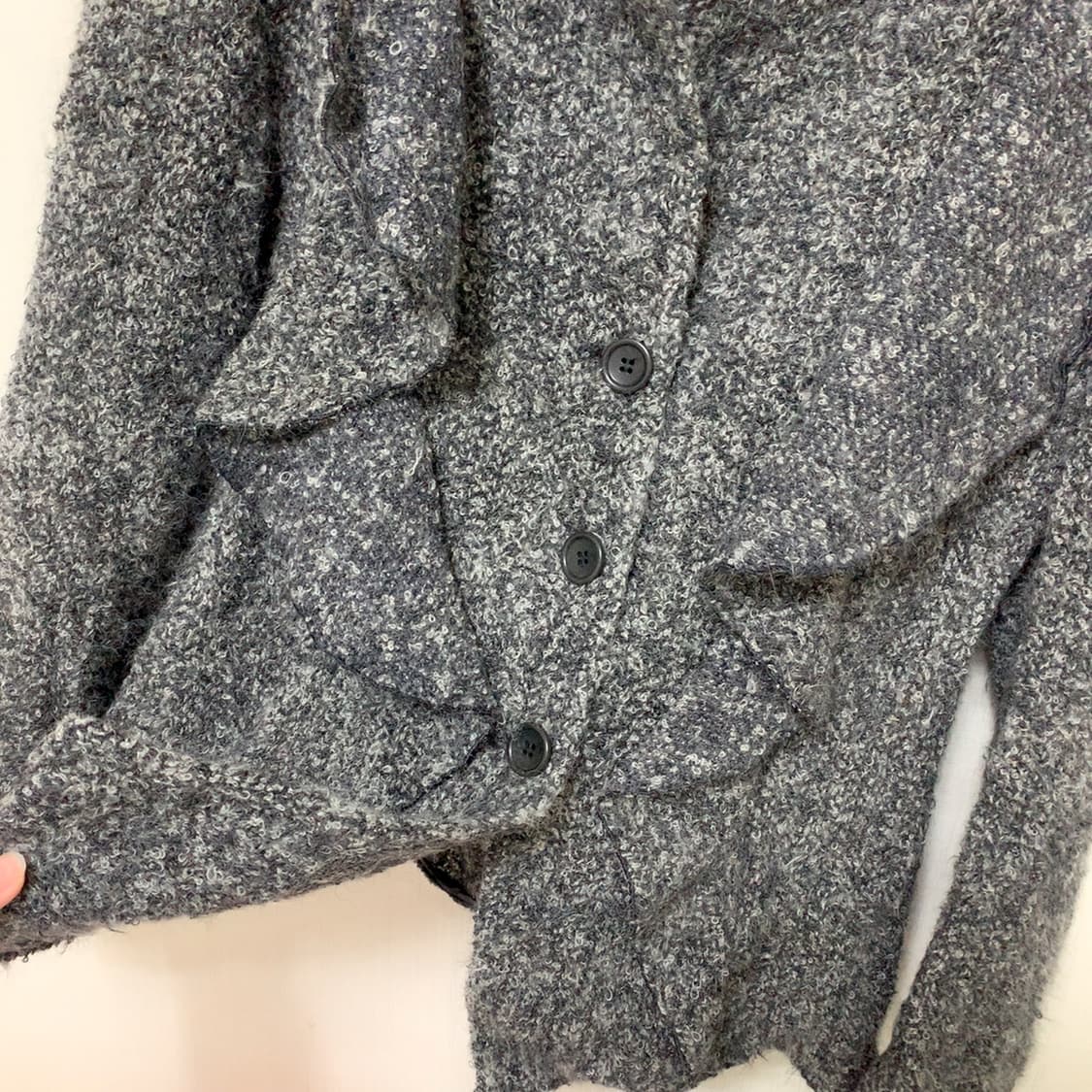 아르마니 콜레지오니 이태리 정품 프릴 알파카 울 자켓 트위드 느낌 4 상품이미지10