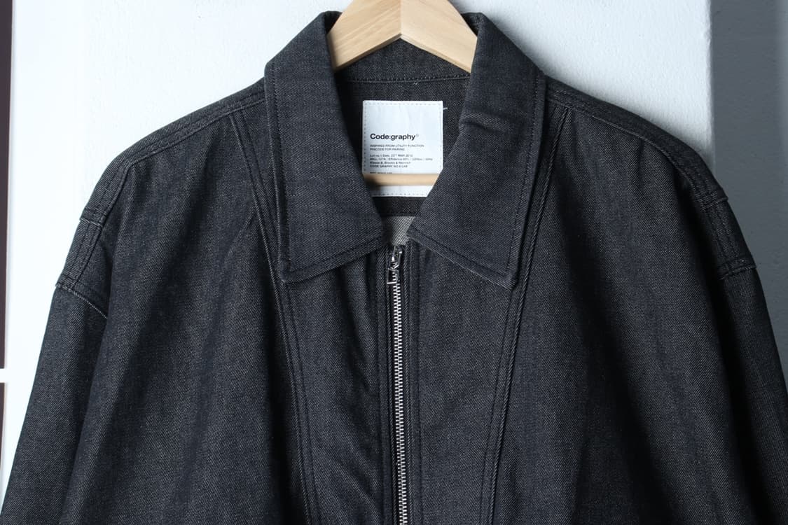 (M-2XL) 코드그라피 집업 바람막이 점퍼자켓 봄버 데님-H32673 상품이미지3
