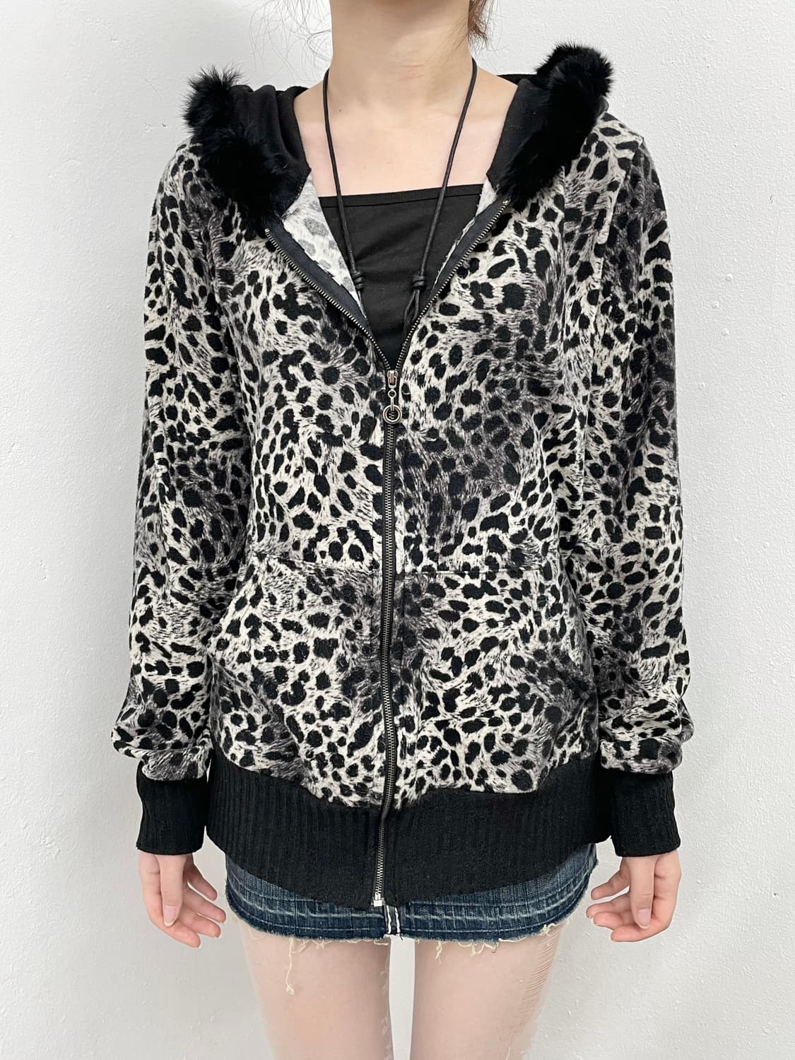 워싱 스티치 데님 스커트 상품이미지4