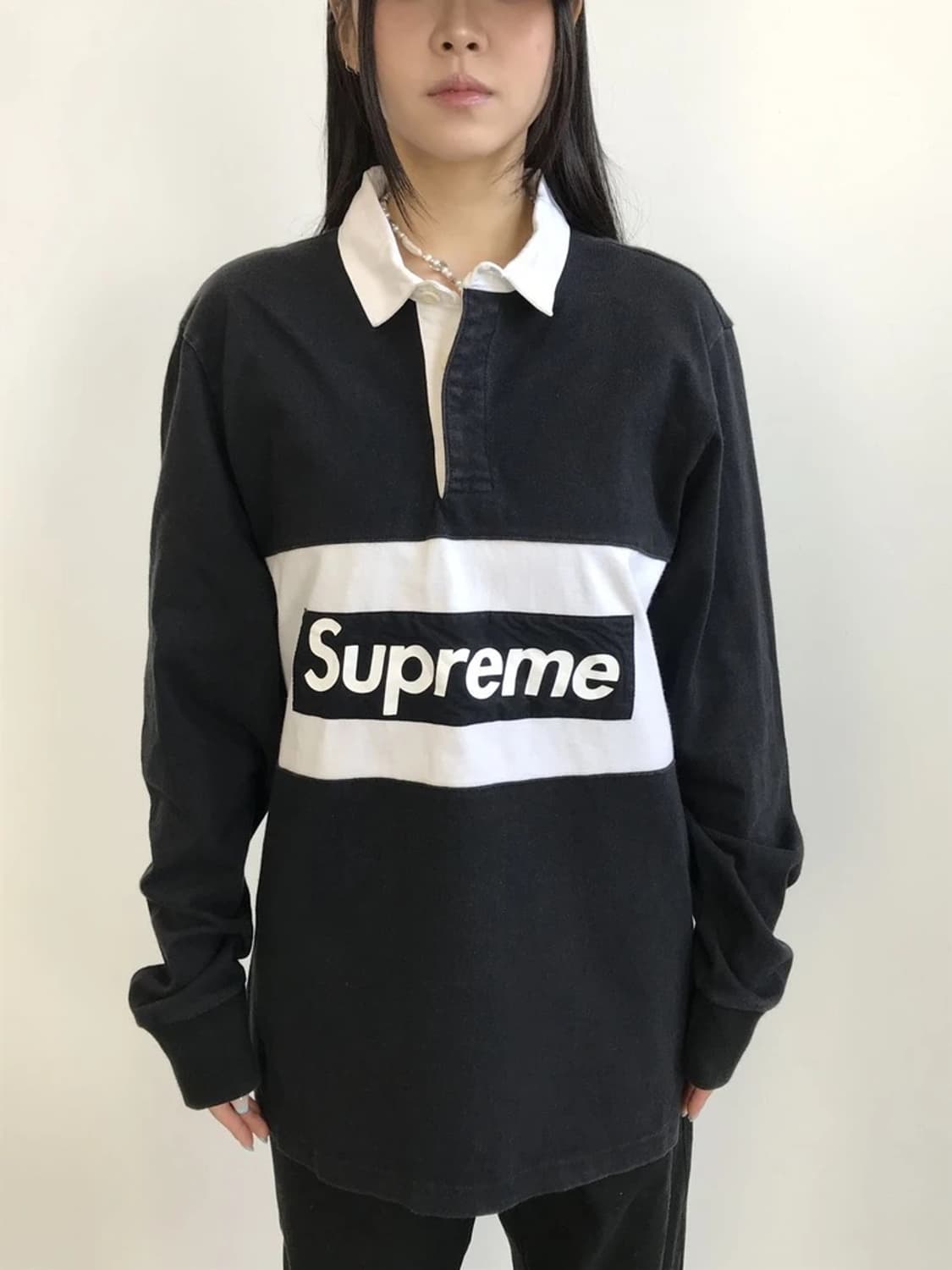 Supreme FW15 Chest Stripe Rugby Shirt 상품이미지2