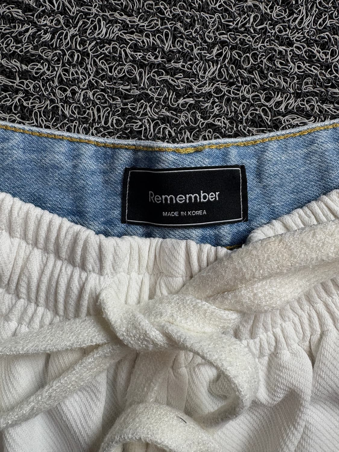 빈티지 데님 스웻 믹스업 와이드 팬츠 2555 상품이미지4