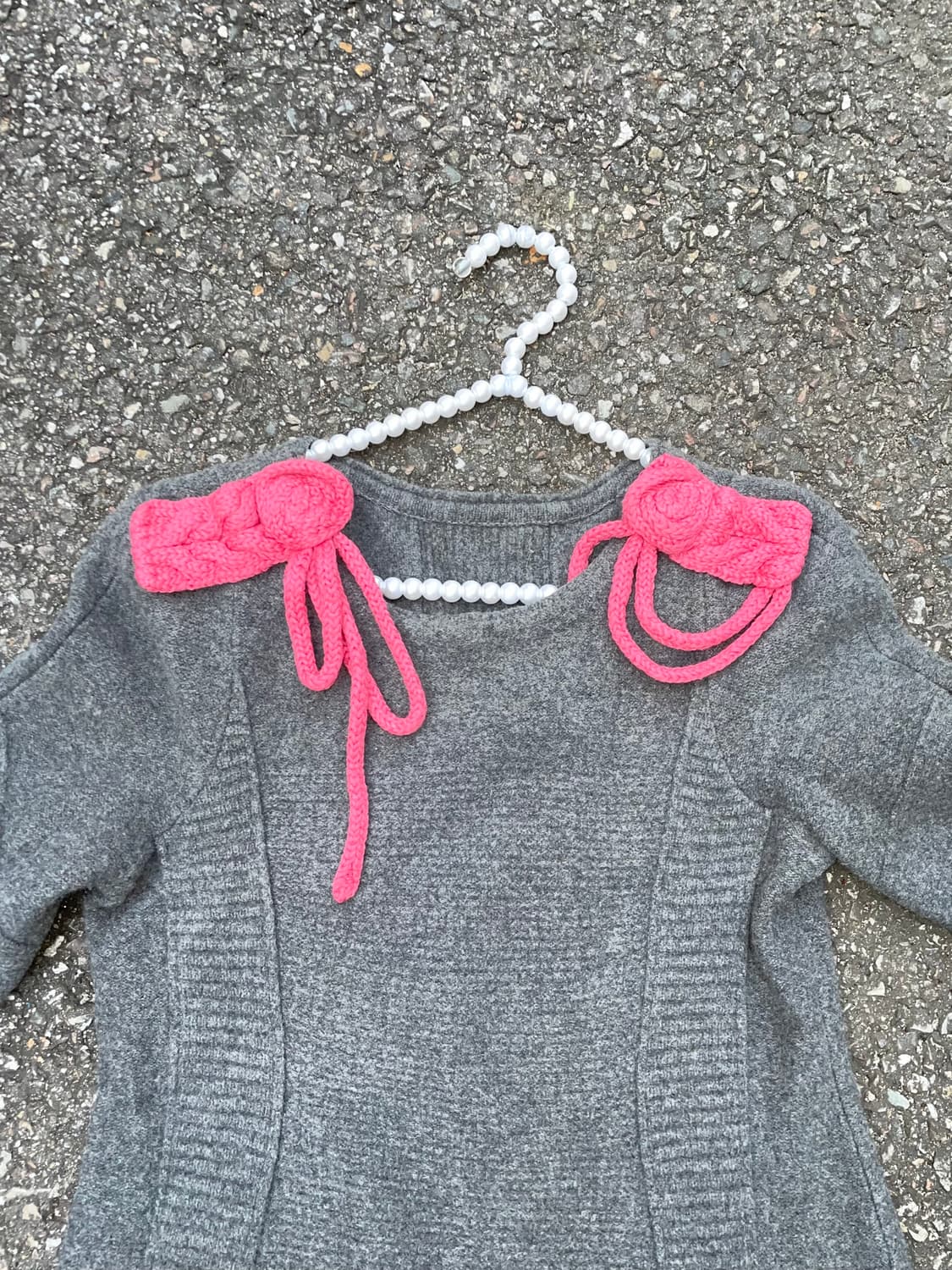 Pink knot wool midi dress 상품이미지1