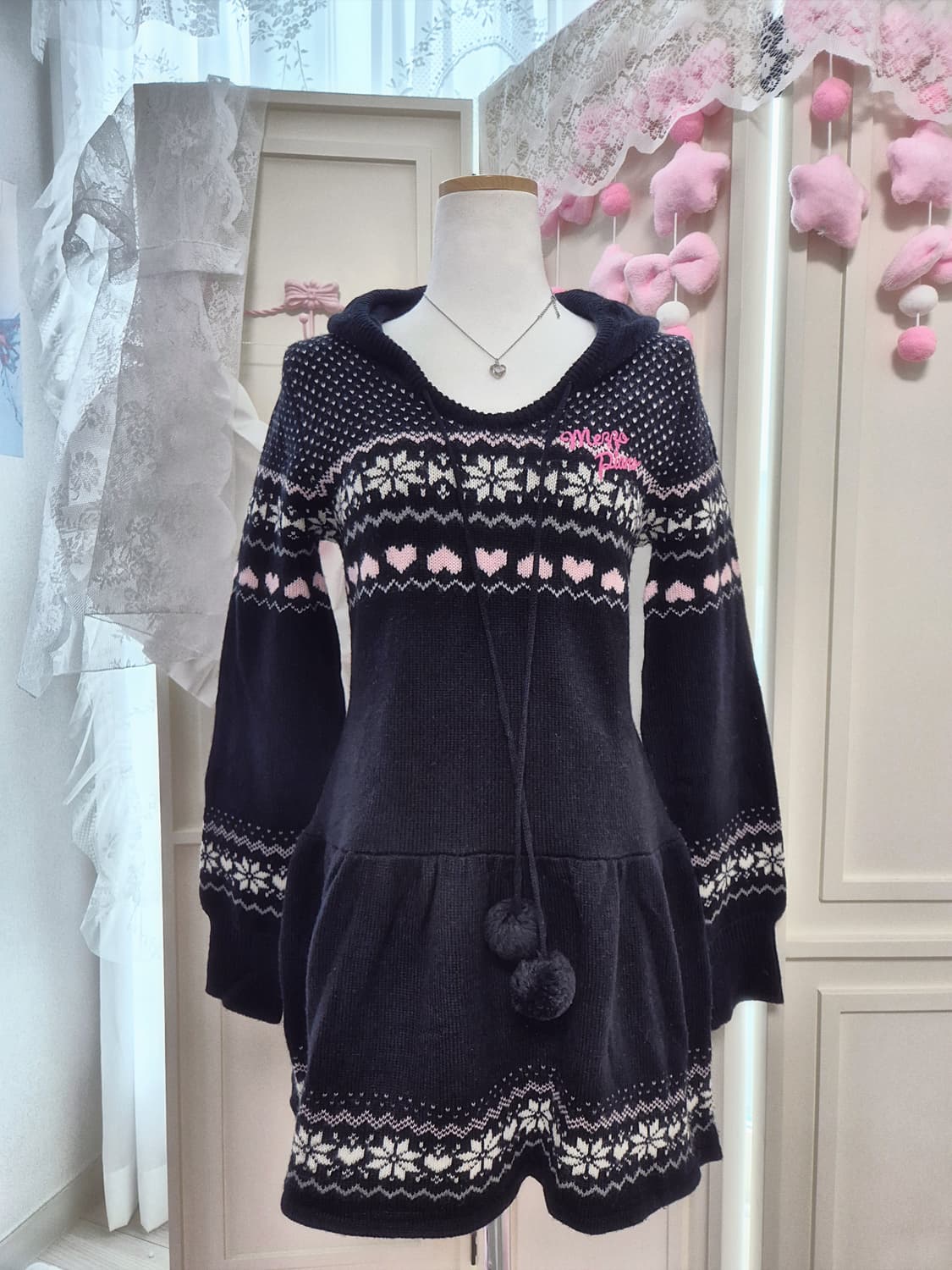 메조피아노 노르딕 폼폼 블핑 원피스 리즈리사깔 히메갸루 히메카지 상품이미지1