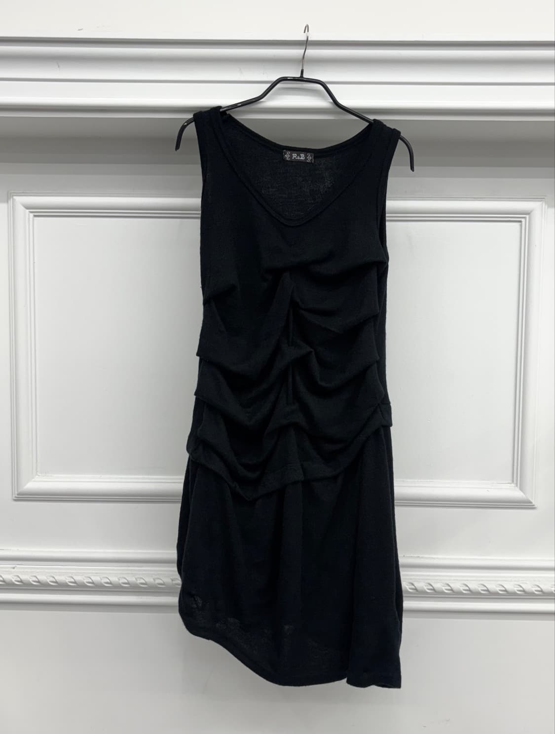 Draped Asymmetric Knit Mini Dress 상품이미지4