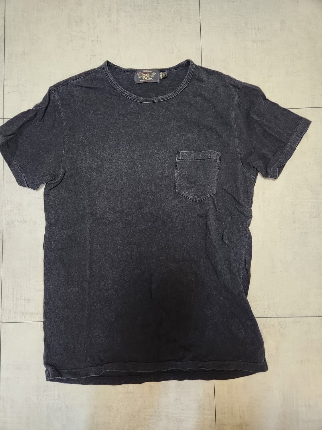 [M] RRL 인디고 저지 포켓 티셔츠 블랙 상품이미지2