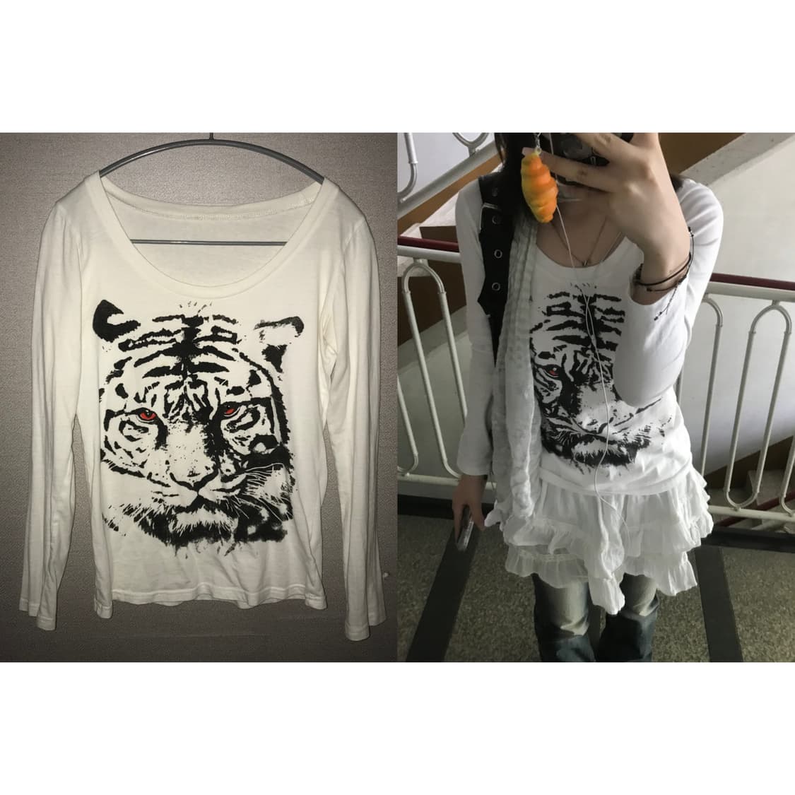 tiger long-sleeved T-shirt 상품이미지1