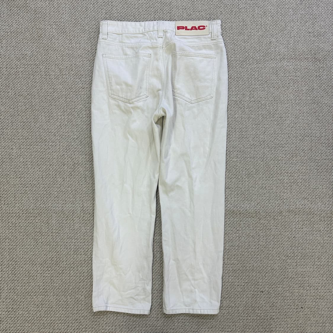 M 플랙 흰색 데님 팬츠 0414D 상품이미지4