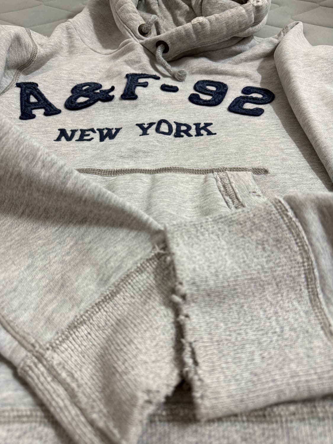 아베크롬비 A&F-92 후드티 그레이 남녀공용 구재 빈티지 상품이미지6