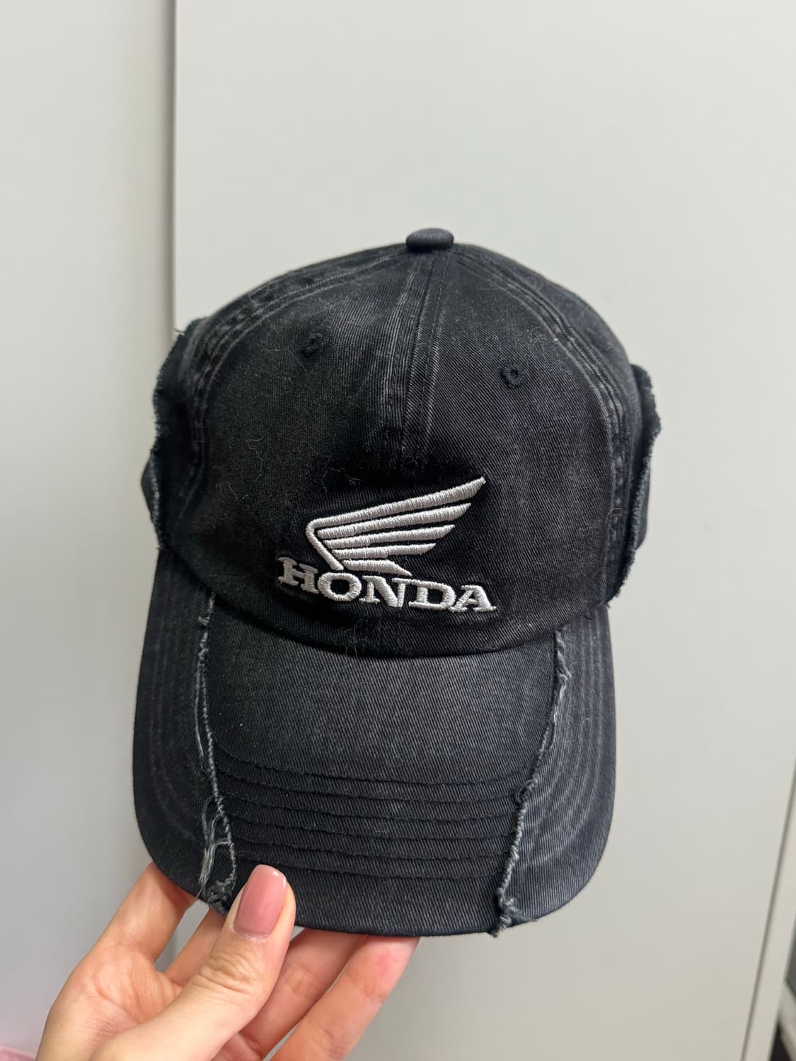 혼다 컷오프 볼캡 블랙 상품이미지1